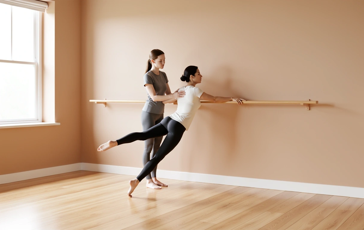 Professional kinesiotherapy session in a serene environment